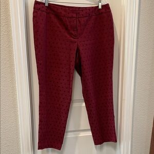 Talbots Burgundy Cropped Pants